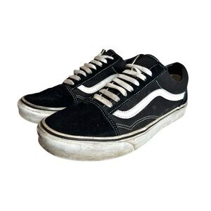 Vans Old Skool Low Top Canvas Suede Shoes Classic Black White Sneakers Lace Up